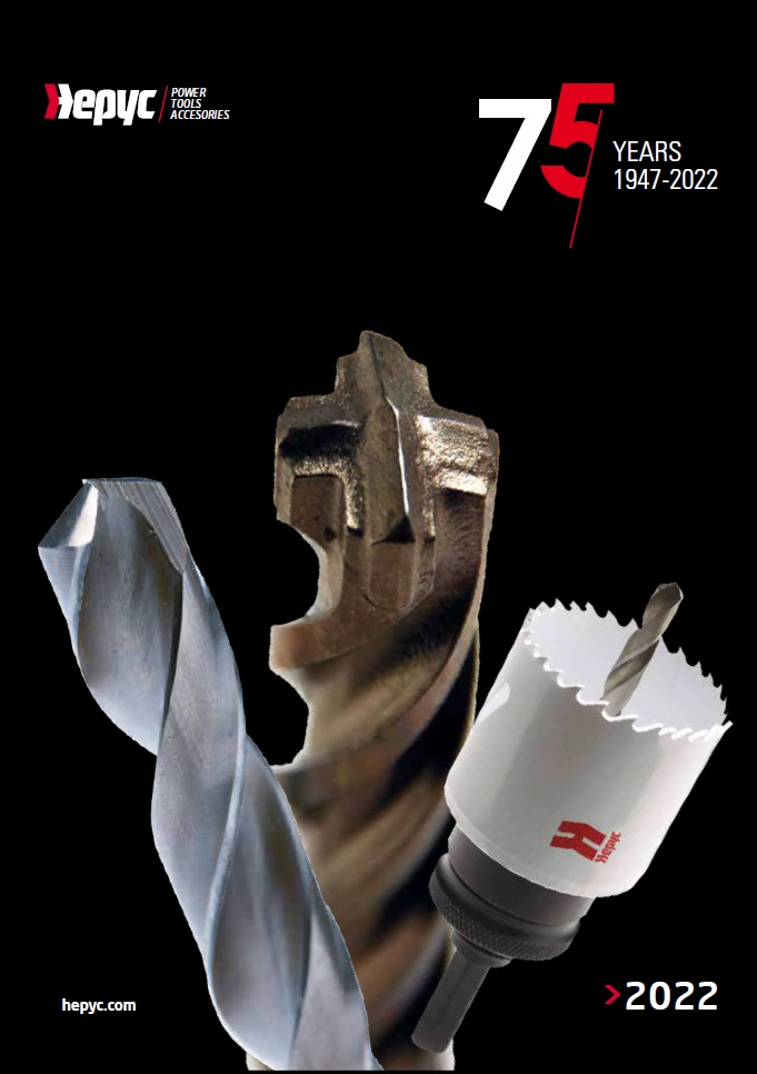 HepycRF portada del catálogo de herramientas de corte para maquinaría electro portátil 2022