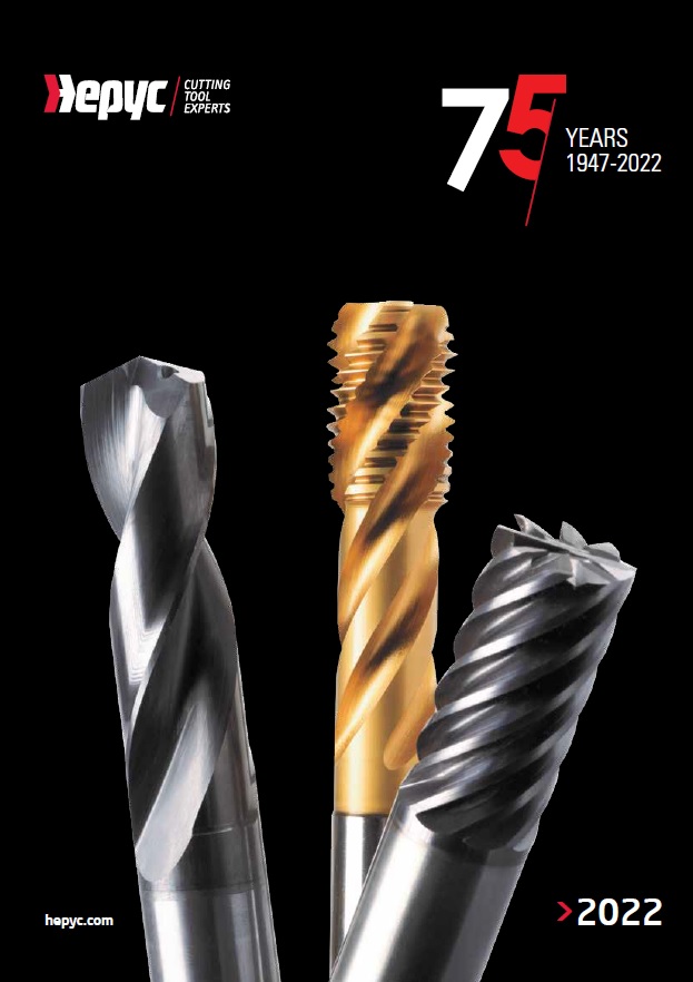 Hepyc Catálogo de herramientas de corte para la Industria, herramienta para el mecanizado, taladrado, roscado, escariado, avellanado, broca, macho de roscar, escariador, avellanador, sierras