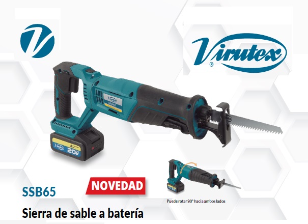 VIRUTEX, Sierra de sable orientable a batería