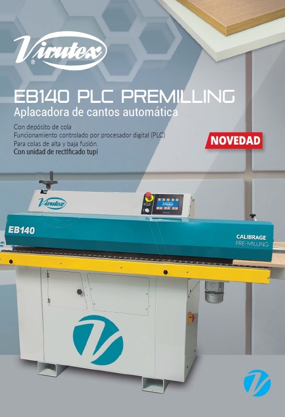 VIRUTEX, APLACADORA CANTOS AUTOMÁTICA EB140 PLCG